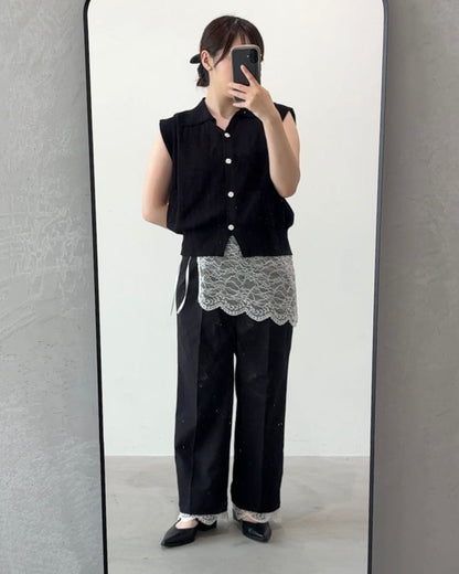 【広告掲載商品】3点SET（パンツ1点＋ラップスカート1点＋裾レース1点）