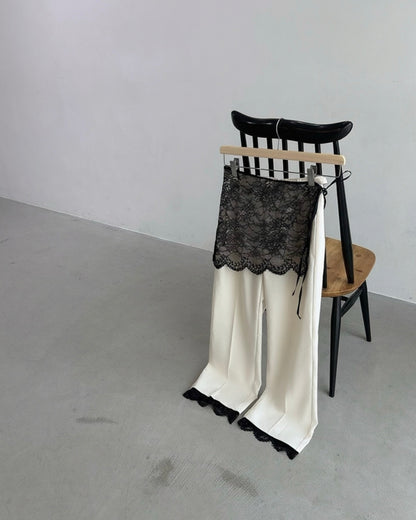 【広告掲載商品】3点SET（パンツ1点＋ラップスカート1点＋裾レース1点）