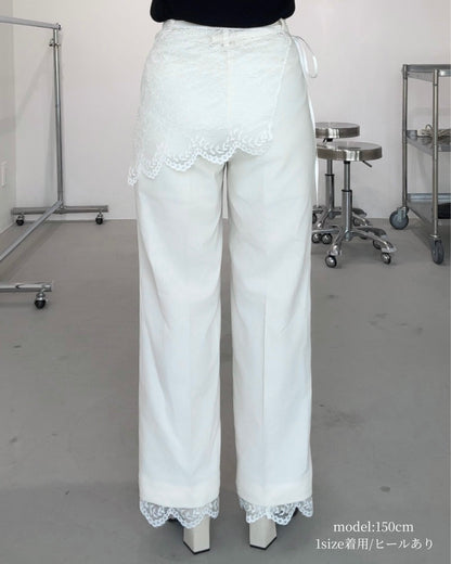 【広告掲載商品】3点SET（パンツ1点＋ラップスカート1点＋裾レース1点）
