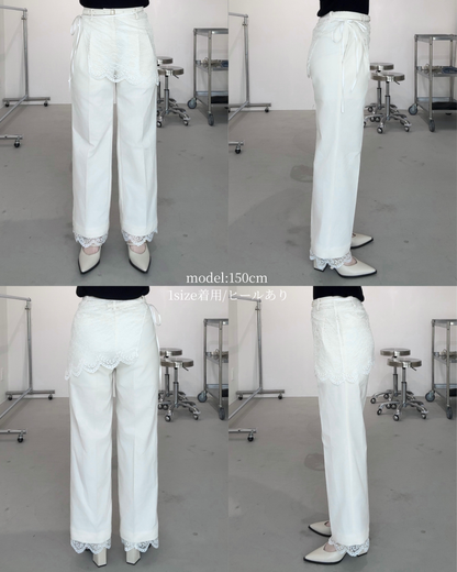 【広告掲載商品】3点SET（パンツ1点＋ラップスカート1点＋裾レース1点）